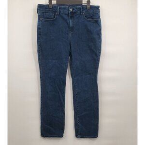 NYDJ Lift Tuck Marilyn Straight Jeans Denim Pants Women Size 14 P Stretchy